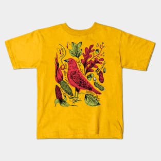 Red Crow Art Kids T-Shirt